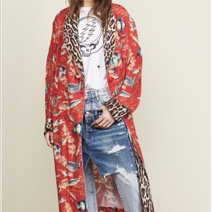 R13 RED SMOKING ROBE SZ SMALL